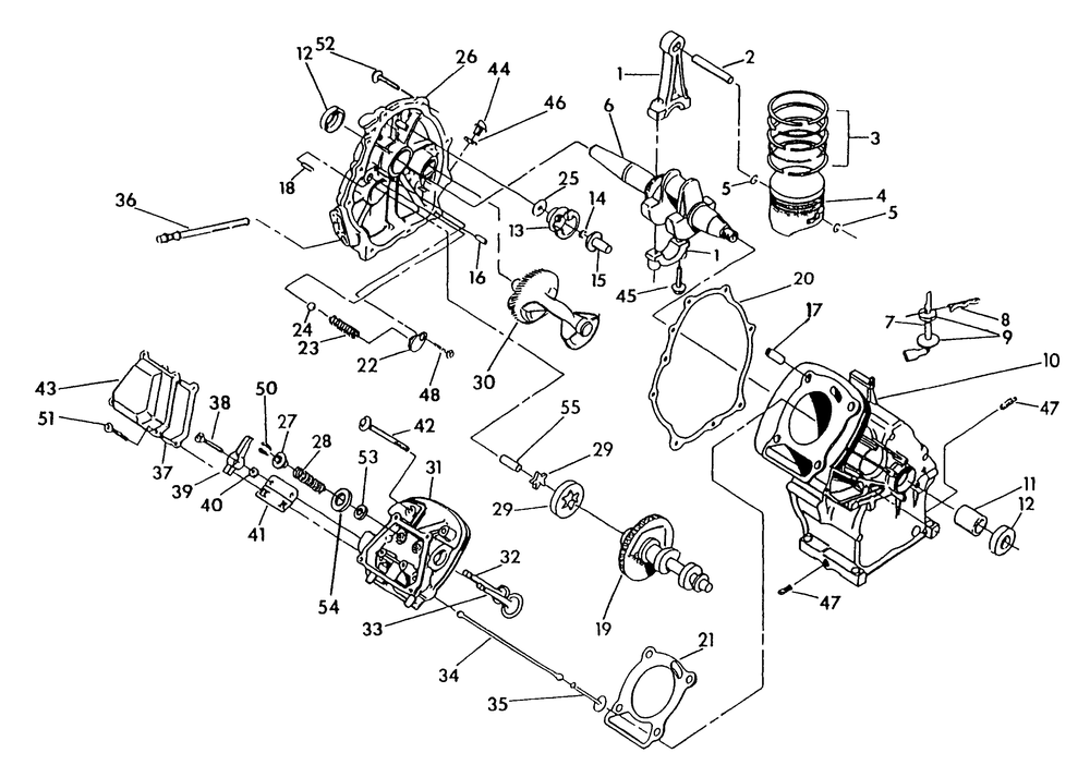 Long Block "s" Gn-Engine Drawing No. 89294 Diagram and Parts List for 0488-0-GN5,500  Briggs and Stratton Generator